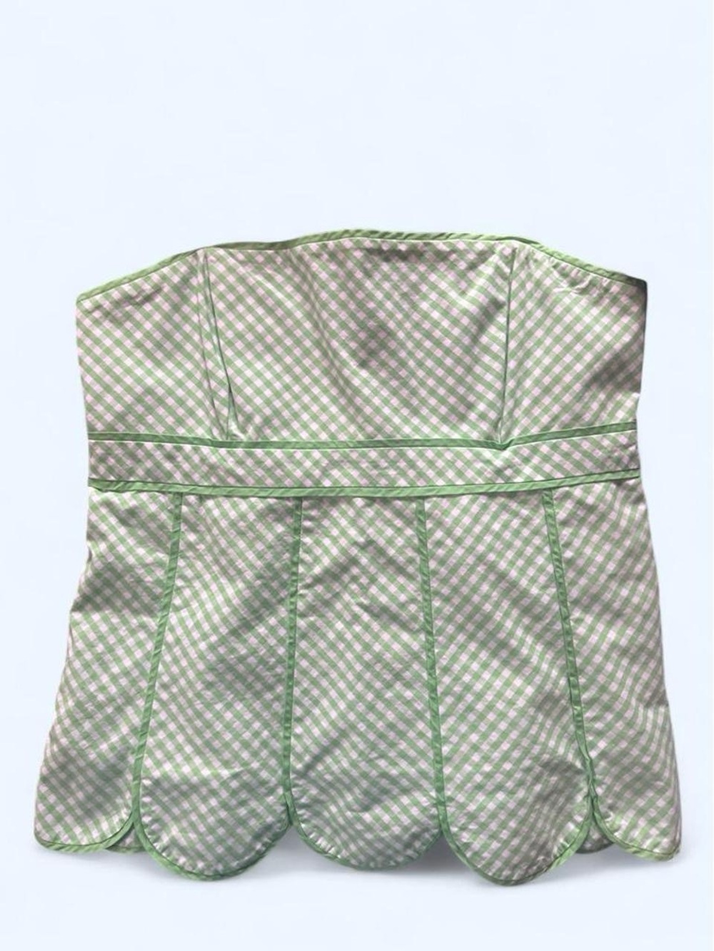 💚 VTG Y2K Lilly Pulitzer meridian gingham strapless top